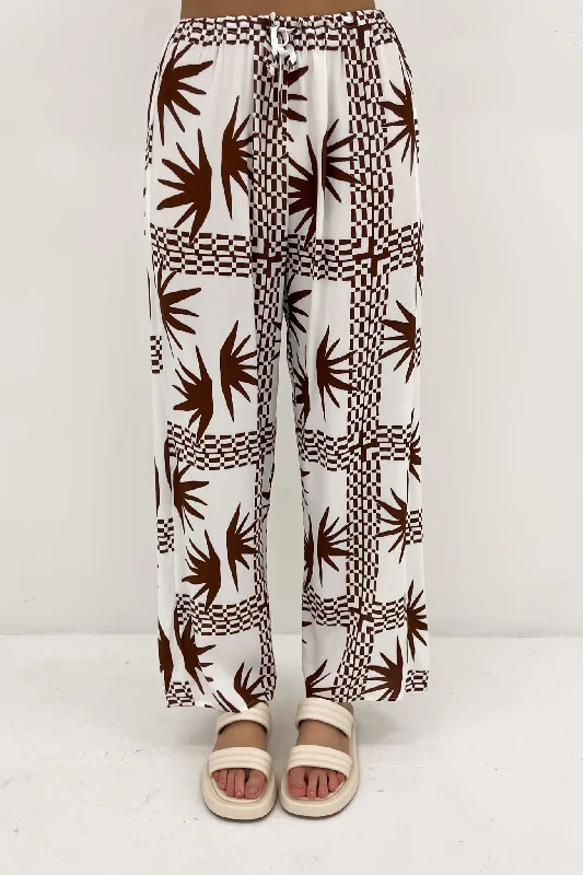 Cabo Pant White Chocolate Wide-Legged Palazzos