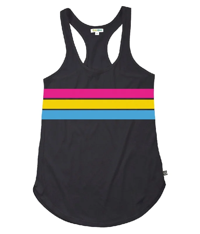 Pan Pride Flag Racerback Tank Top bold tank top