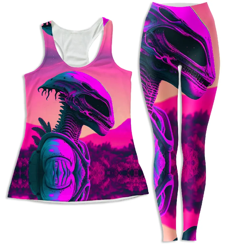 Dawn of a New Age Women's Tank and Leggings Combo metallic tank top