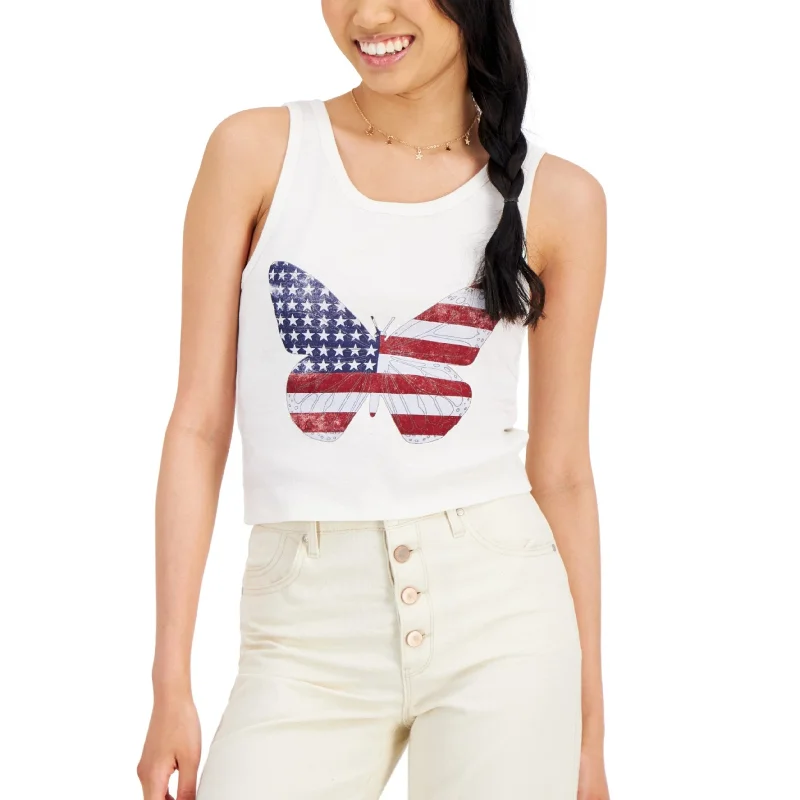 GRAYSON / THREADS -  Usa Butterfly Graphic-Print Tank Top turquoise tank top