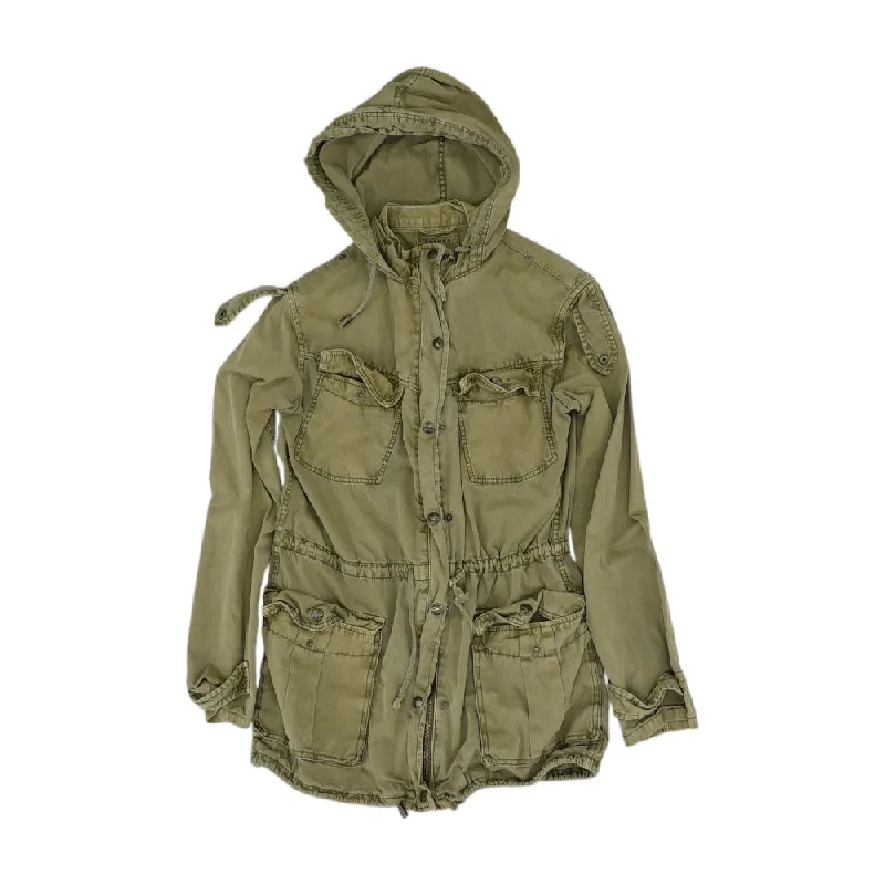 Green Solid Lightweight Jacket Elasticated Jacket Padded Jacket Insulated Jacket