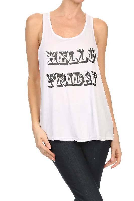 Hello Friday Tank Top adorable tank top