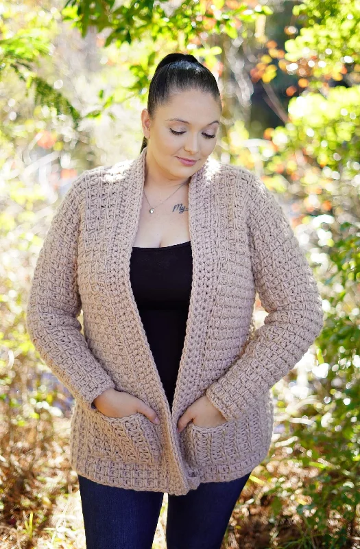 Crochet Kit - Faux Knit Cardigan Stylish Fashionable Trendy