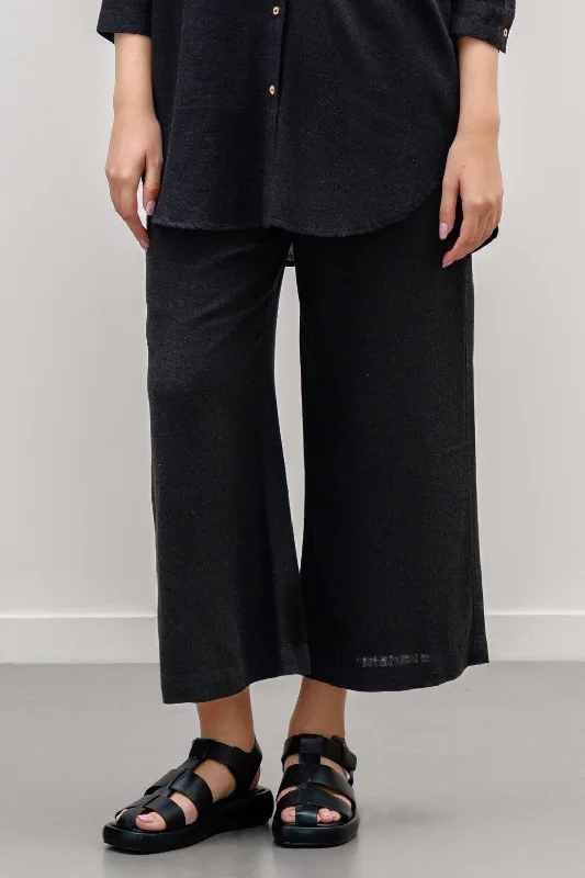 WIDE ANKLE PANTS Relaxed Lounge Trousers