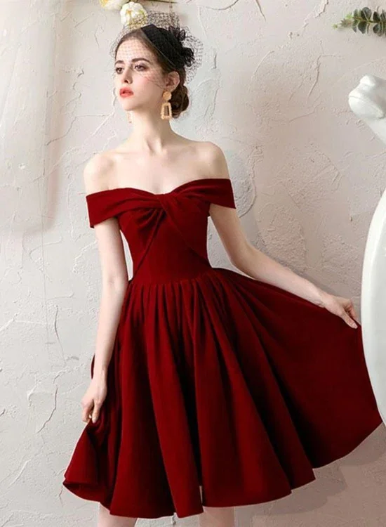 Lovely Sweetheart Wine Red Velvet Short Party Dress, Dark Red Velvet Prom Dress Homecoming Dress gh98 Glittery Long Formal Lovely Sweetheart Wine Red Velvet Short Party Dress, Dark Red Velvet Prom Dress Homecoming Dress gh98 Glittery Long Formal
