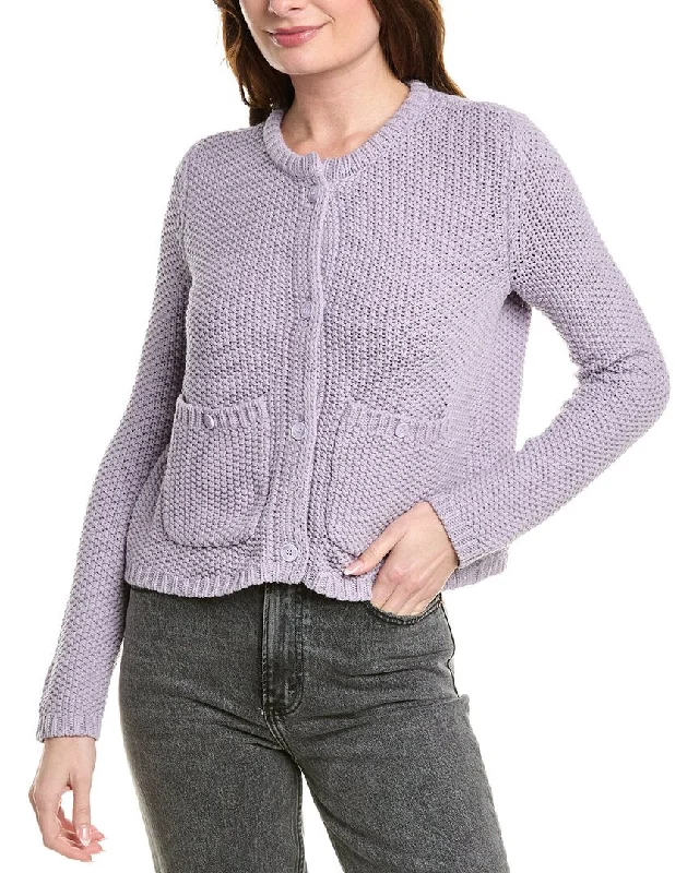 Splendid Andrea Cropped Cardigan Solid Color Striped Floral Print
