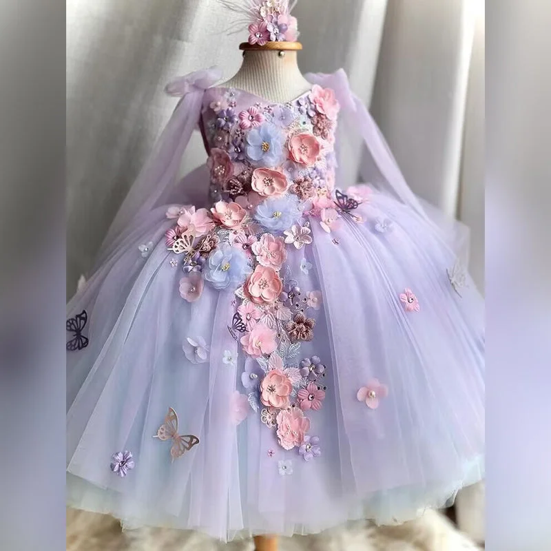 Cinessd New flower girl wedding net gauze one year old birthday party dress 2025 big bow girl gorgeous graduation evening dress Tunics Sophisticated sleek Cinessd New flower girl wedding net gauze one year old birthday party dress 2025 big bow girl gorgeous graduation evening dress Tunics Sophisticated sleek