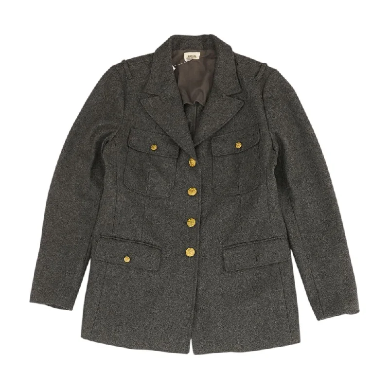 Charcoal Solid Jacket Denim Jacket Leather Jacket Suede Jacket
