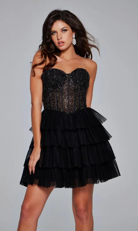 Jovani Short Party Dress 39629 Boatneck Modish Everyday