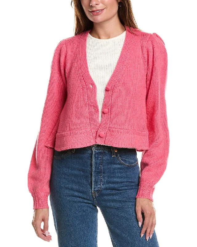 Saltwater Luxe Wool-Blend Cardigan Rayon Fabric Velvet Fabric Corduroy Fabric