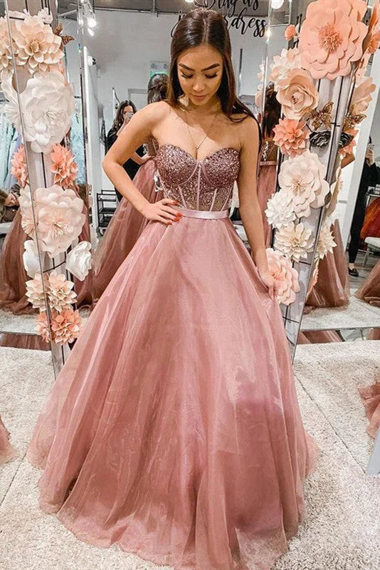 Sweetheart Popular Evening Party Dresses A Line Long Beaded Prom Dresses Pencil Length Work Sweetheart Popular Evening Party Dresses A Line Long Beaded Prom Dresses Pencil Length Work