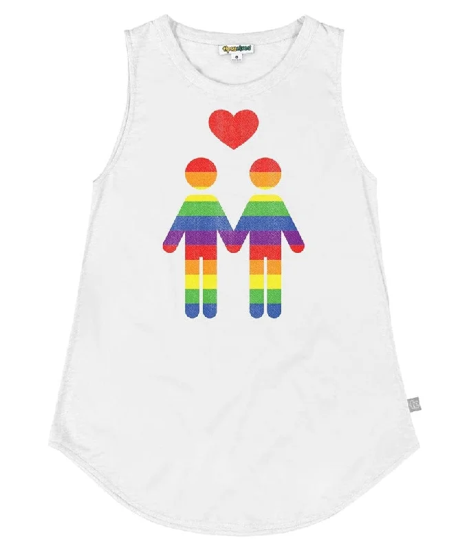 Rainbow Love Crew Scoop Tank Top boho tank top