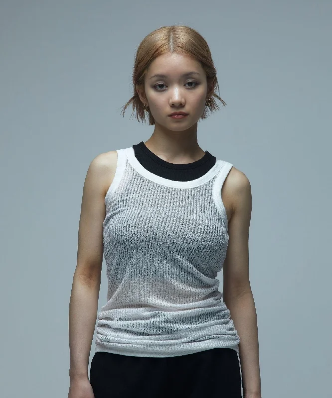 STRIPE RIB TANK TOP yoga tank top