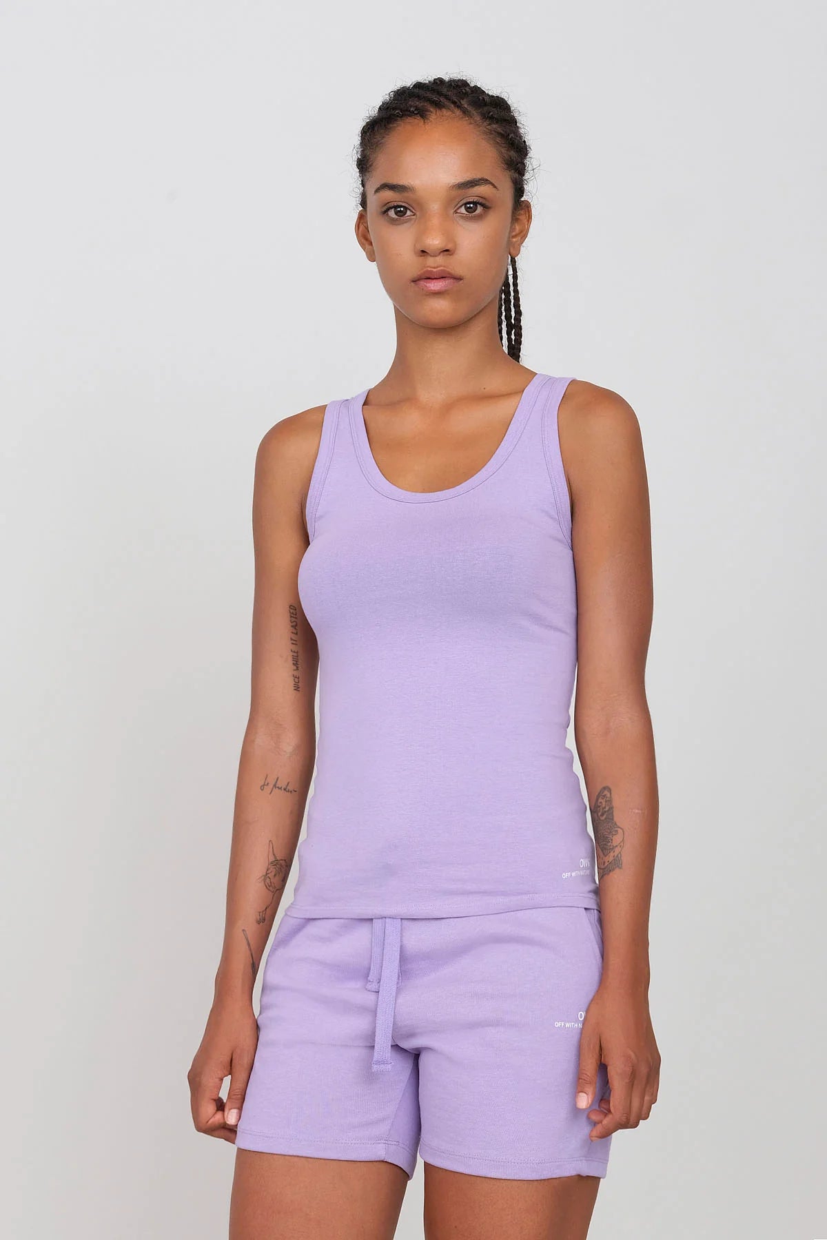 Women's Stretchy Tank Top Purple spandex blend tank
