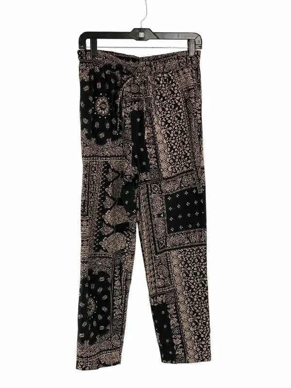 LUSH Size S Black Taupe Print Pants Classic Straight Pants