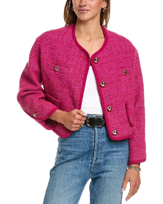 ba&sh Wool-Blend Jacket Plaid Jacket Tartan Jacket Houndstooth Jacket