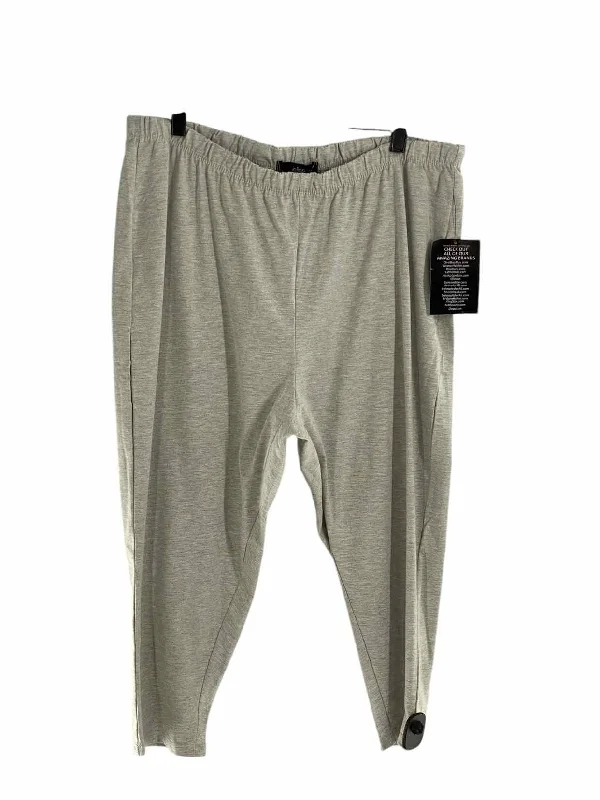 ellos Size 22/24 light gray Pants Trendy High-Waist Trousers