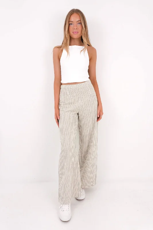 Valley Stripe Wide Leg Pant Ivy Cozy Maternity Pants