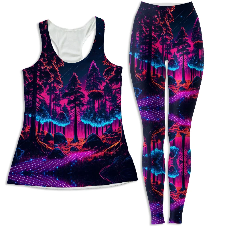 Neon Forest Women's Tank and Leggings Combo strappy tank top