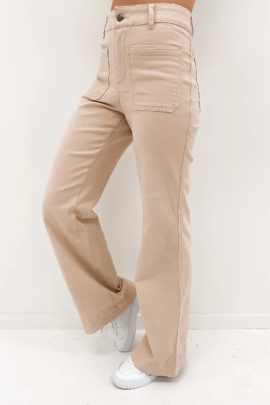 Jackson Pant Beige Casual Drawstring Pants