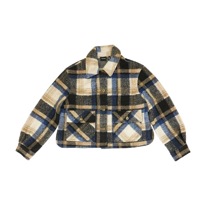 Blue Plaid Jacket Print Jacket Jacquard Jacket Patchwork Jacket