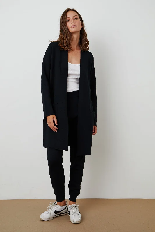 ADORE DUSTER CARDIGAN Front Pockets Side Pockets Patch Pockets