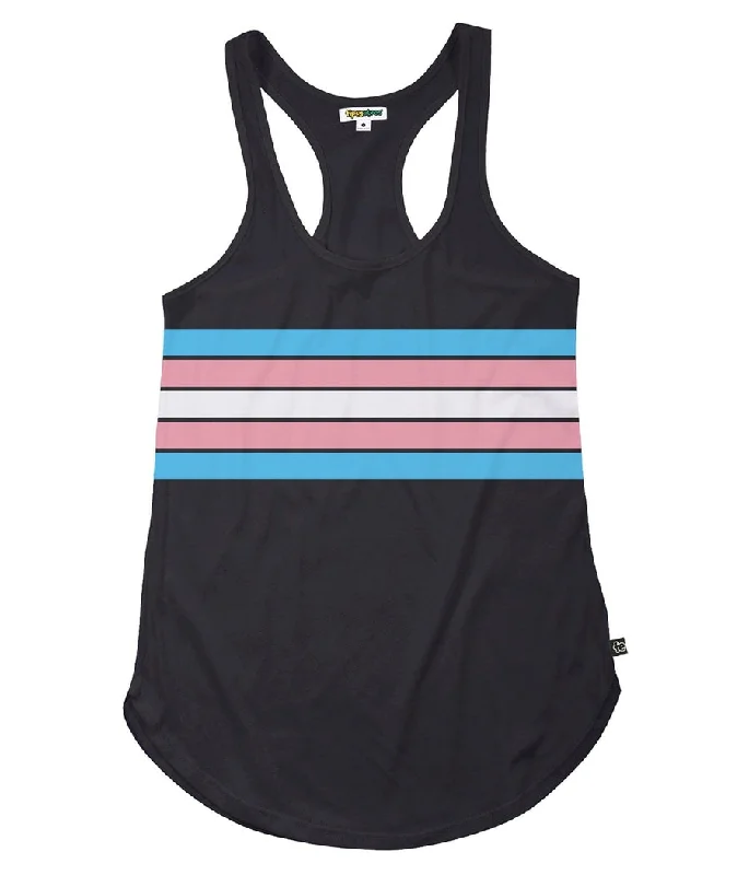 Trans Pride Flag Racerback Tank Top flirty tank top