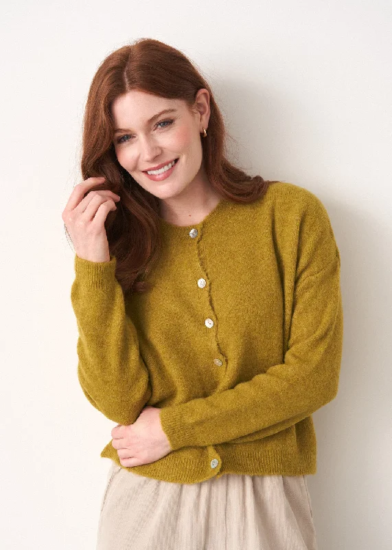 OLLIE CARDIGAN Beaded Cardigan Sequined Faux Fur
