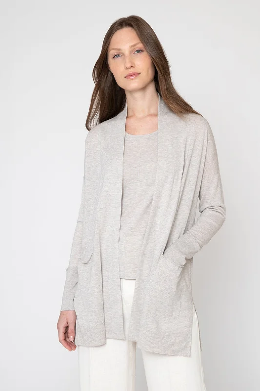 Kinross Cashmere Crop Button Cardigan Velvet Chenille Corduroy