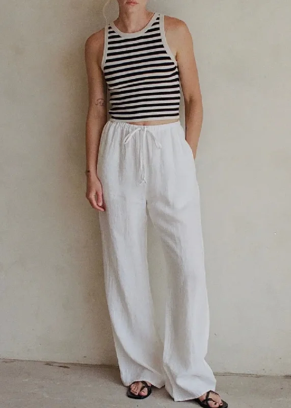 Wide Linen Leg Pants Fashionable Track Pants