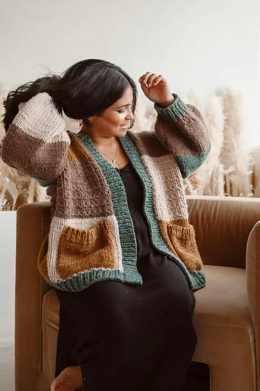 Knit Kit - Fireside Cardigan Boxy Cardigan Fitted Cardigan A-Line