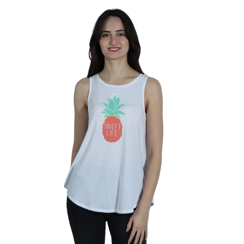 ST.JOHN'S BAY -  Crew Neck Sleeveless Tank Top flirty tank top