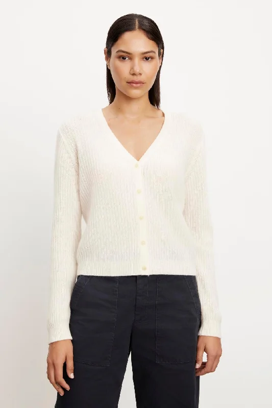 CORALIE CASHMERE CARDIGAN Asymmetrical,ymmetric Pencil Cardigan