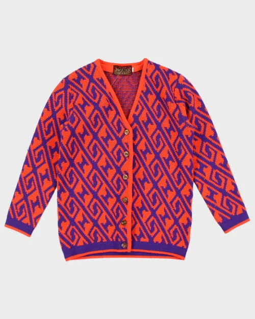 Vintage Jaguar Cardigan - M Asymmetrical,ymmetric Pencil Cardigan