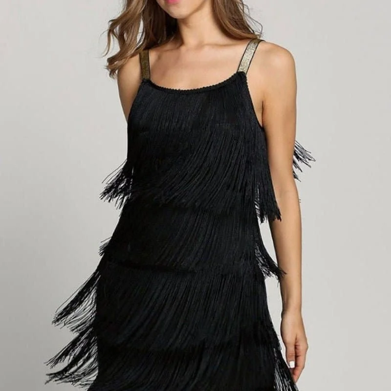 Short Fringe Party Dress Tunics Ceremony elegant