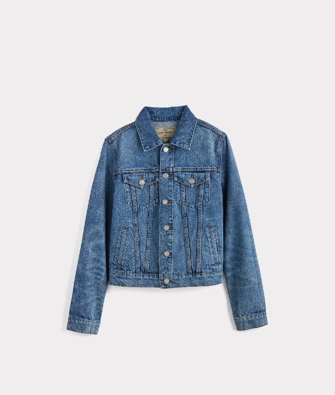 Justine Fringe Denim Jacket :: Blue Roan Knit Jacket Woven Jacket Fleece Jacket
