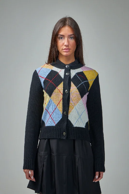 Harlequin Cardigan Terry Terry Cloth Terry Knit