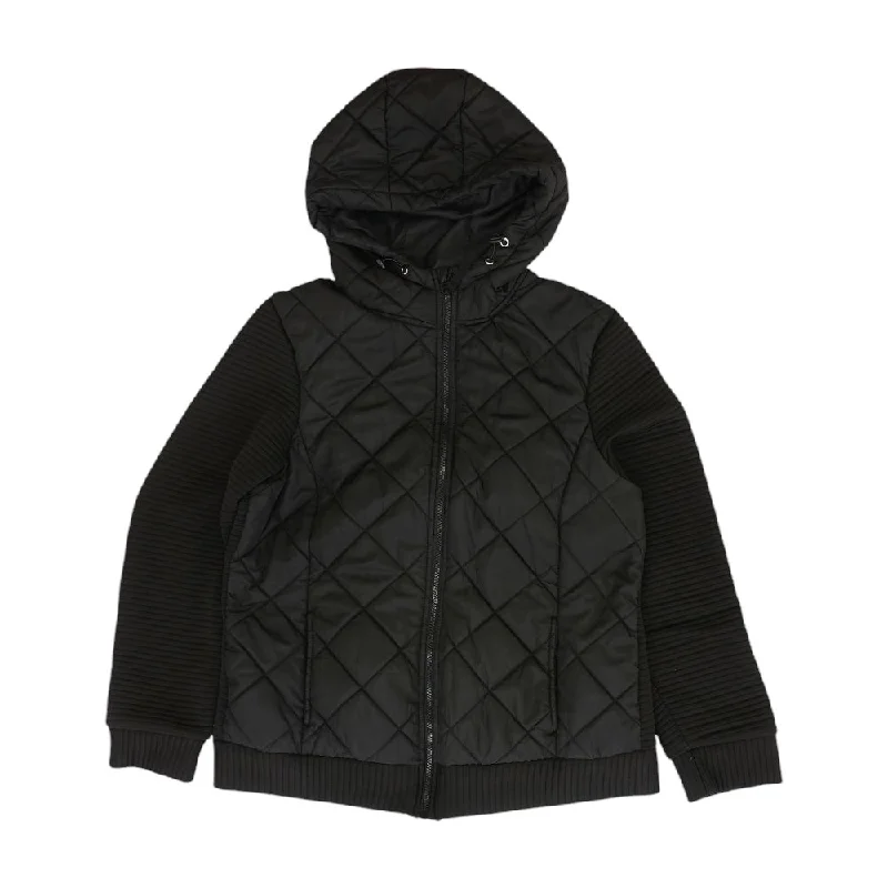 Black Solid Lightweight Jacket Welt Pockets Slit Pockets Flap Pockets