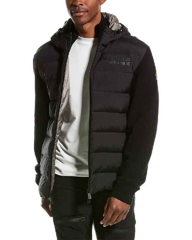 Moncler Wool-Blend Cardigan Layered Multi-layer Single Layer