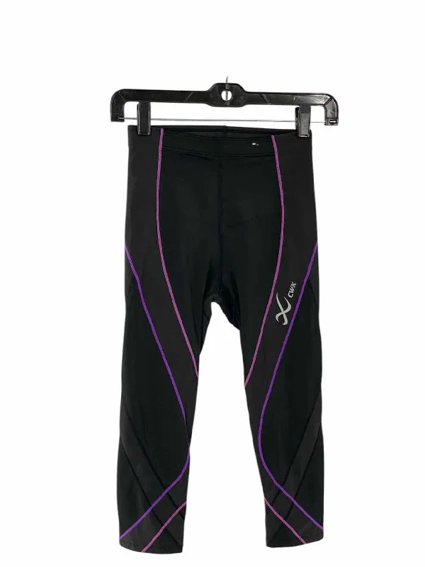 XCW-X Size XS Black Purple Athletic Pants Elegant Trouser Pants