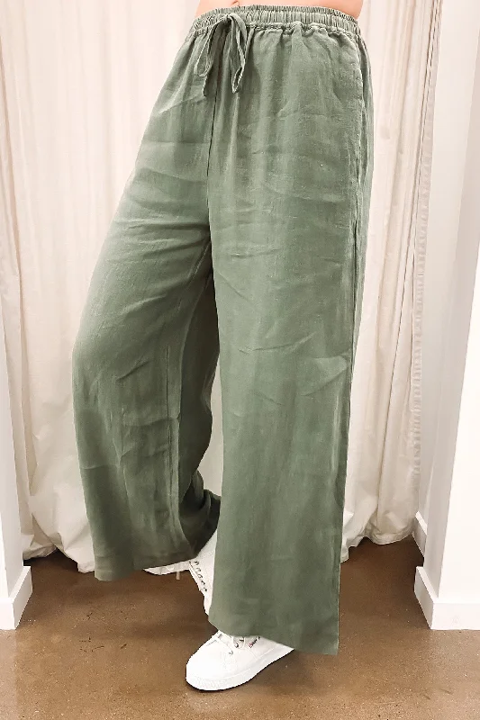 Andrea Pant Green Chic Slim Fit Pants