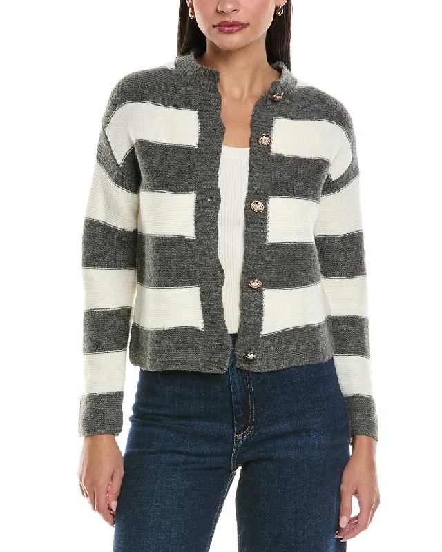 ANNA KAY Sailor Cashmere-Blend Cardigan Cashmere Blend Cotton Blend Poly Blend