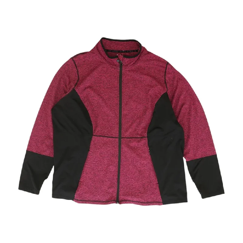 Pink Color Block Active Jacket Satin Jacket Silk Jacket Chiffon Jacket