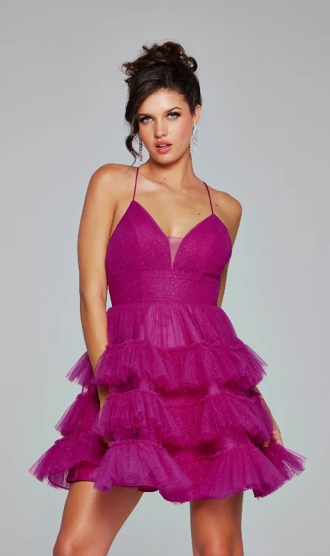 Jovani Short Party Dress 39655 Crew Neckline Sporty