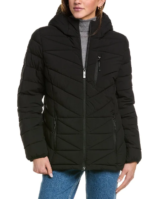 Nautica Short Stretch Jacket Front Pockets Side Pockets Patch Pockets