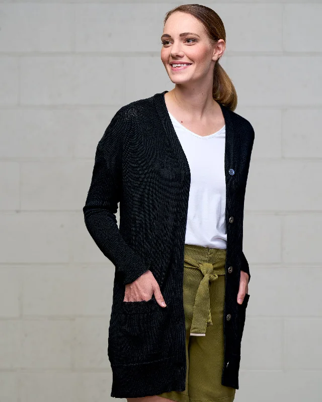 PELORUS MERINO CARDIGAN Plaid Cardigan Polka Dot Checkered