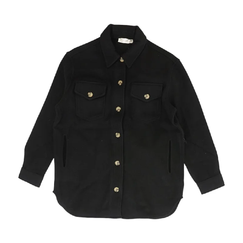 Black Solid Lightweight Jacket Satin Jacket Silk Jacket Chiffon Jacket