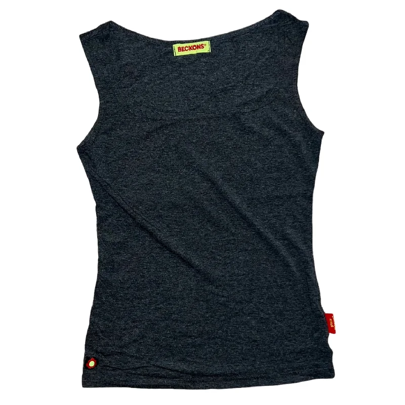 Strength Bamboo Tank Top - Heather Gray white tank top
