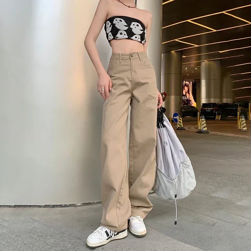 Women’s Low Waist Cargo Pants – Vintage Y2K Street Style Comfy High-Waist Jeans