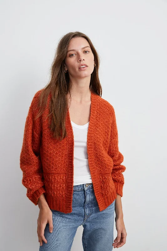 YUNA OPEN CARDIGAN Polka Dot Checkered Tartan